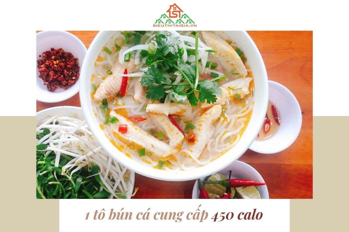 1 bát bún cá chứa bao nhiêu calo