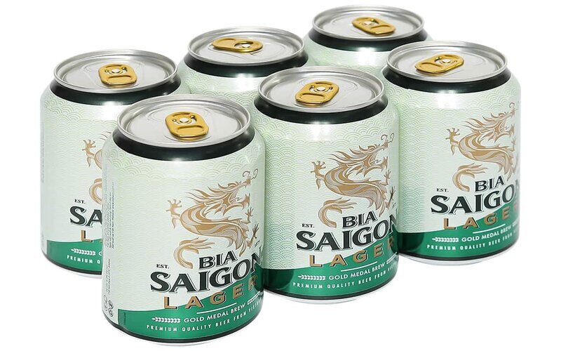 Thùng 24 lon bia Sài Gòn Lager 330ml