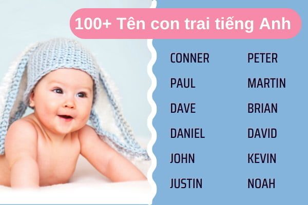 Đặt tên con trai theo tiếng Anh hay