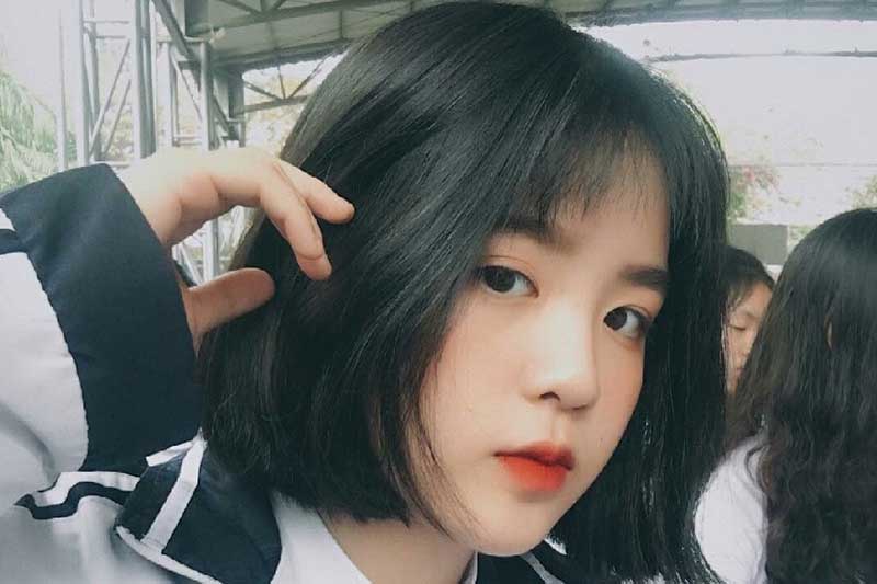 Ảnh gái dễ thương 2k9 tóc ngang vai cute