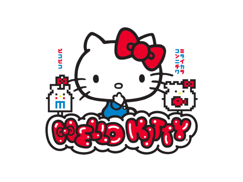 hình ảnh hello kitty và khuôn mặt ngây thơ