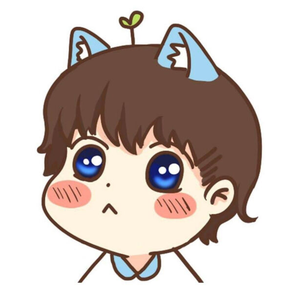 Ảnh avatar dễ thương chibi nam mắt xanh