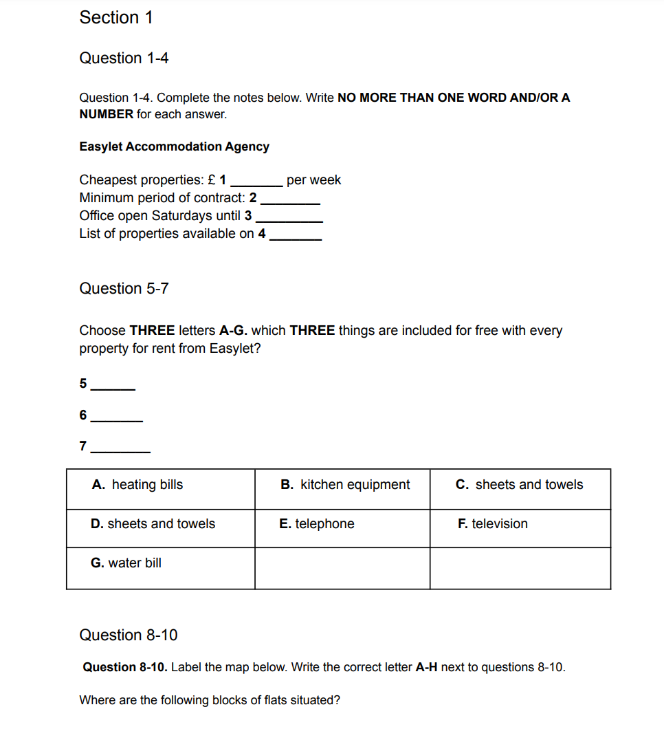 bài nghe IELTS Listening Test 3