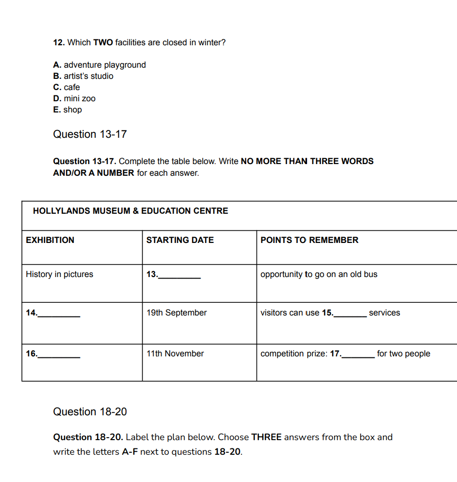 IELTS listening Test 3