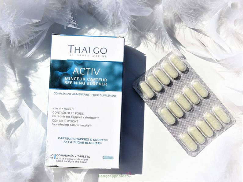 Viên uống vừa thải độc vừa ngăn tích tụ mỡ Thalgo - Activ Refining Blocker.