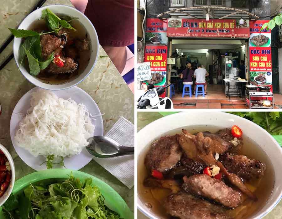 Bun Cha in Hanoi Vietnam, a traditional Vietnamese food