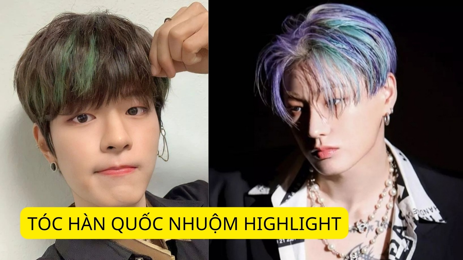 tóc nam hàn quốc nhuộm highlight