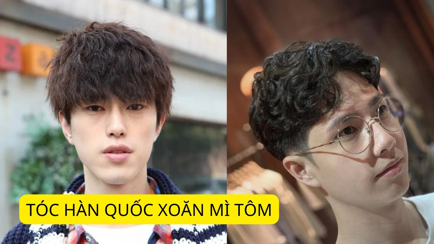 tóc hàn quốc xoăn mì tôm