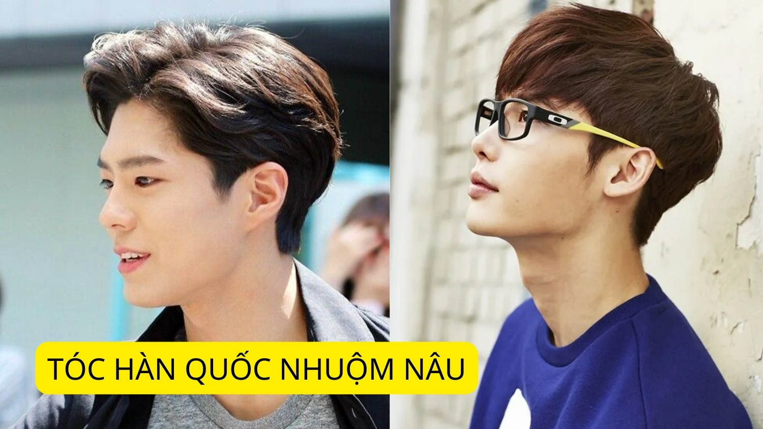 tóc nam hàn quốc nhuộm nâu