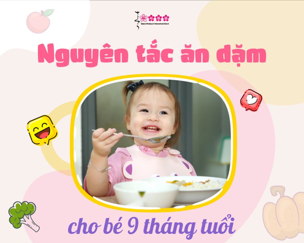 thực đơn ăn dặm cho bé 9 tháng