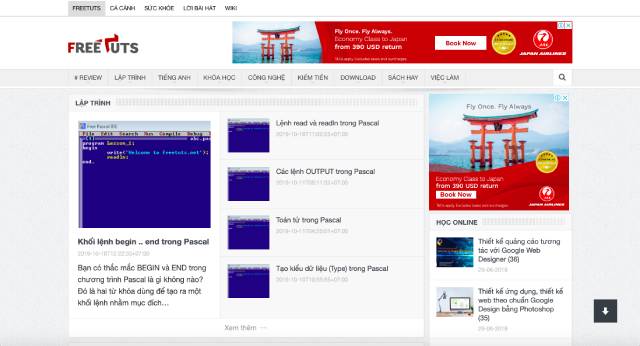 Trang blog cá nhân nổi tiếng Freetuts