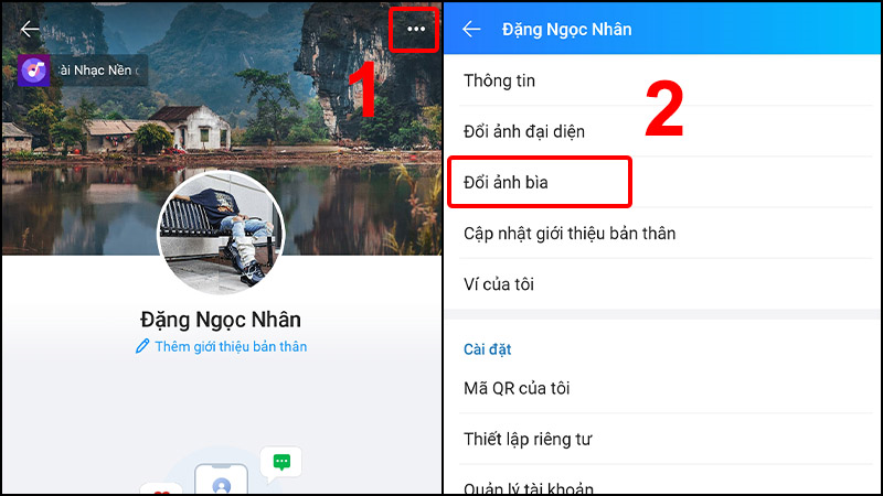 Vào trang cá nhân của bạn trên Zalo