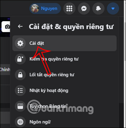 Quyền riêng tư Facebook PC