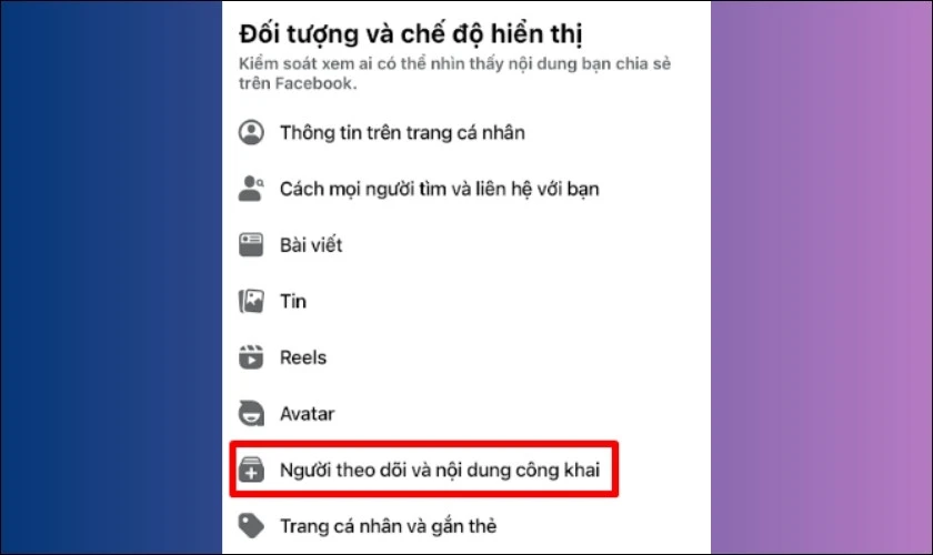 Tìm đến mục Đối tượng và chế độ hiển thị