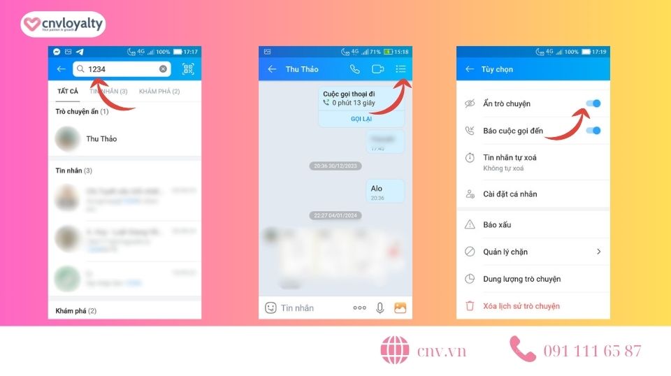 Hướng dẫn bỏ ẩn tin nhắn trên Zalo