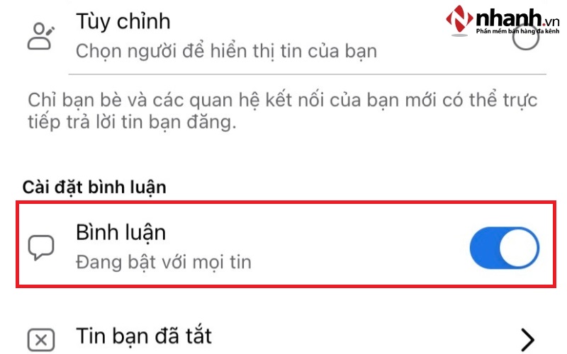 Hướng dẫn cách mở bình luận story trên Facebook 3