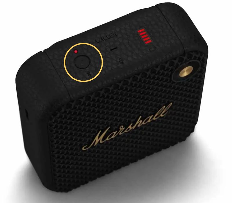 Nút Bluetooth trên loa Marshall Willen