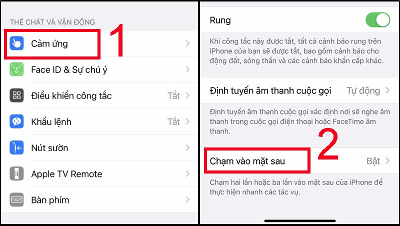 Chọn mục Trợ năng trong Cài đặt