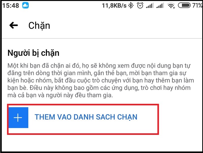 Chọn thêm danh sách chặn