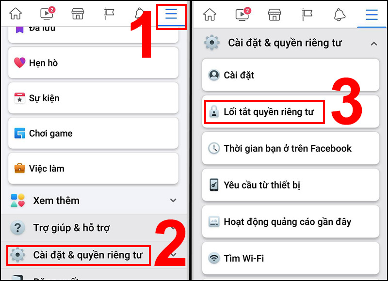 Bước 1: Bạn vào ứng dụng Facebook trên điện thoại.