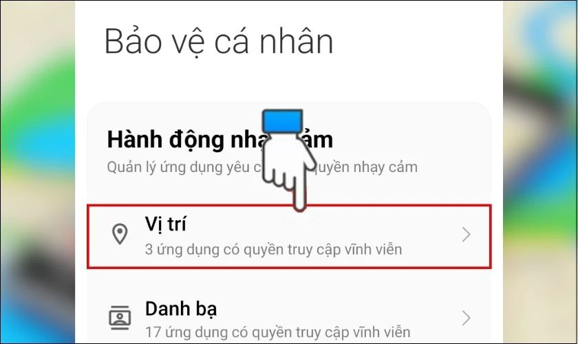 Bật tính năng định vị vị trí