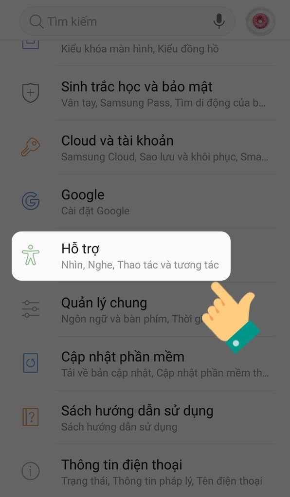 Chọn Hỗ trợ