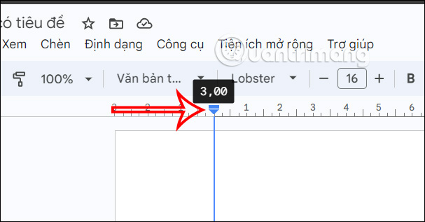 Chỉnh lề trái cho tài liệu Google Docs