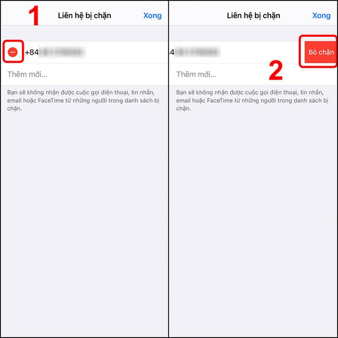 Cách bỏ chặn cuộc gọi trên iPhone