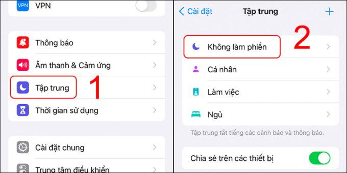 Bước 1 chặn số lạ trên iPhone chạy iOS 15