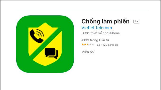 Sử dụng ứng dụng Chống làm phiền của Viettel