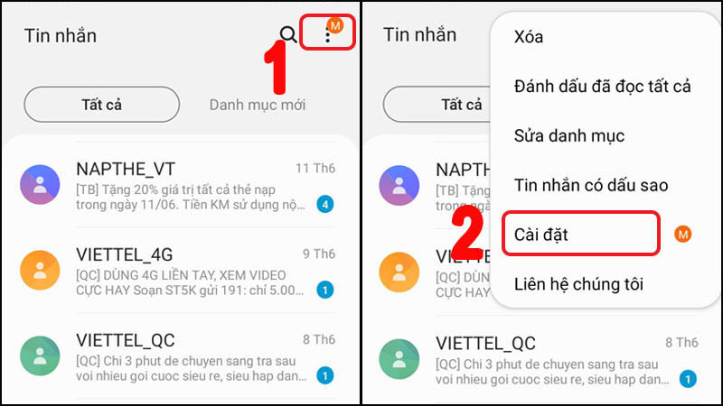 Nhấn Chặn số và tin nhắn