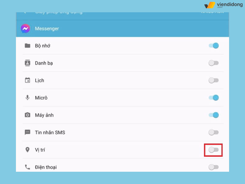 cách chia sẻ vị trí trên Messenger android 3