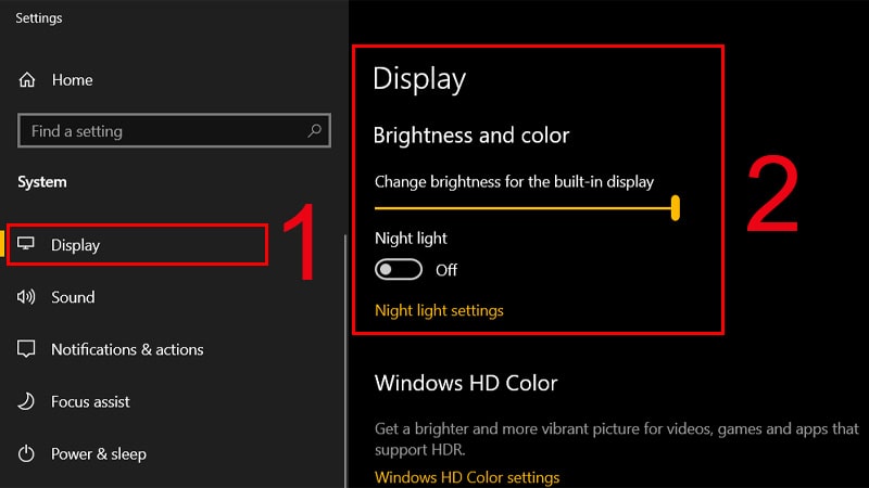 cach dua do sang man hinh may tinh tro ve mac dinh trong muc display setting 2