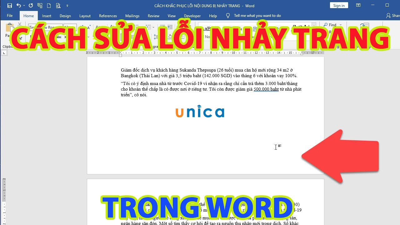 Lỗi trang trong word