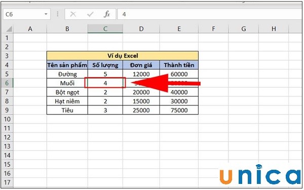 Mở rộng vùng chọn dữ liệu trong Excel