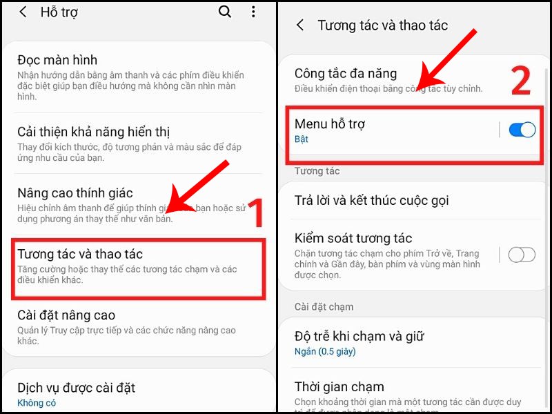 Tìm và kích hoạt thanh trượt nằm kế bên tùy chọn Assistant menu