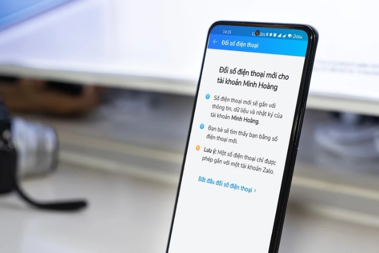 chuyển tài khoản Zalo sang số điện thoại khác