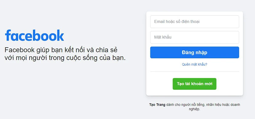 tạo tài khoản facebook bằng số điện thoại trên máy tính