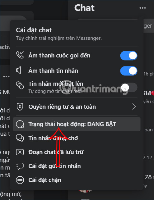 Tùy chỉnh trạng thái online trên Facebook PC