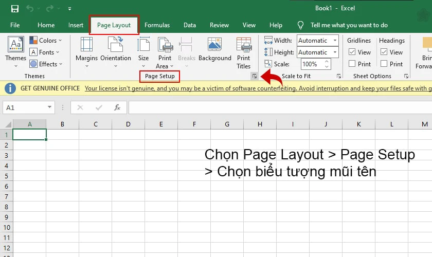 Cách đánh số trang trong Excel