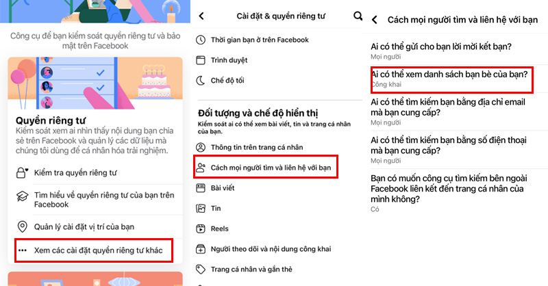 Tiếp tục thao tác sau để ẩn danh sách bạn bè Facebook