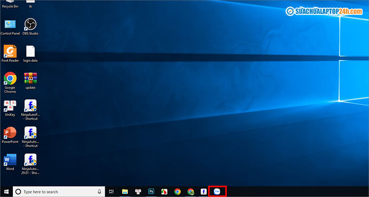 Ứng dụng được ghim ngoài thanh Taskbar như hình