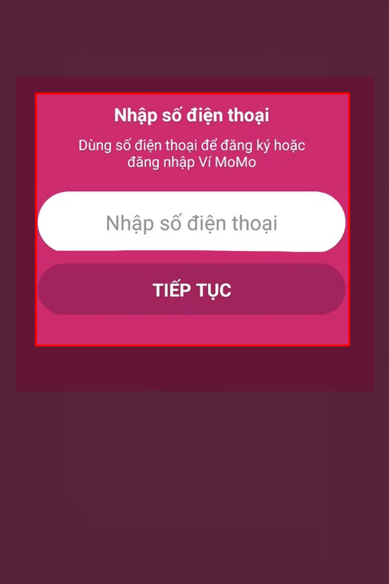 Đăng ký tài khoản Momo khôn cần tài khoản ngân hàng bước 2