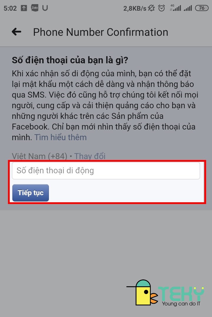 Cách đổi số điện thoại trên facebook