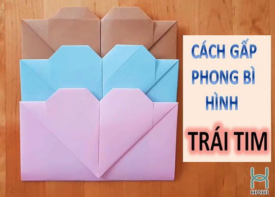 cách gấp phong bì hình trái tim đơn giản với giấy a4. làm đồ handmade tặng bạn trai