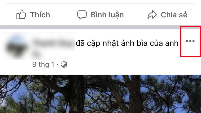 Chọn bài viết mà bạn muốn ghim lên đầu trang cá nhân của bạn > Nhấn vào biểu tượng 3 dấu chấm ở góc bên phải