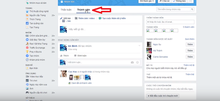 xoá nhóm facebook bằng điện thoại