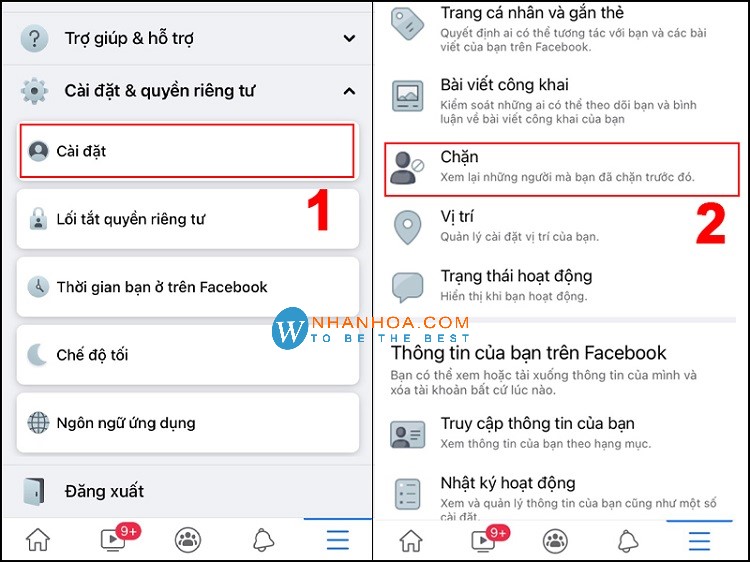 Cách gỡ chặn khi bị người khác chặn facebook