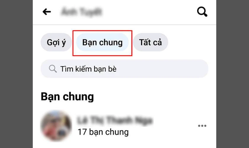 Nhờ bạn chung của 2 người vào kiểm tra (hữu ích)