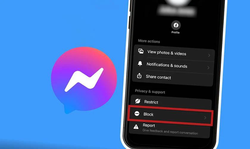 Tính năng chặn và hạn chế trên Messenger có giống nhau không?